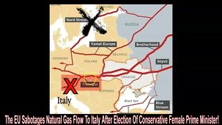 The EU Sabotages Gas Flow To Italy After Election Of Conservative Female! #Punishment