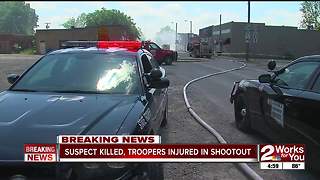 Suspect killed, troopers injured in shootout