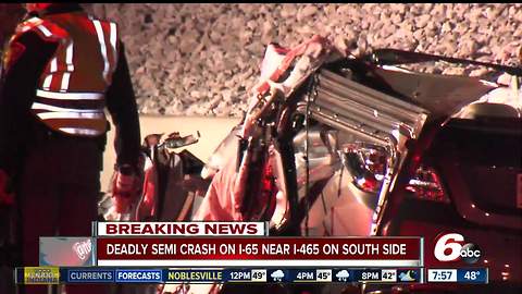 Debris from Indianapolis semi rollover kills unrelated driver