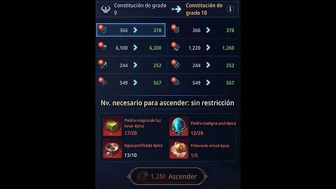 Mir4 LA EXIGENTE CONSTITUCIONES LVL 9 VAN A 10