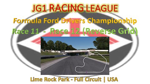 Race 11 - 12 | JG1 Racing League | Formula Ford Drivers Championship | Lime Rock Park | USA