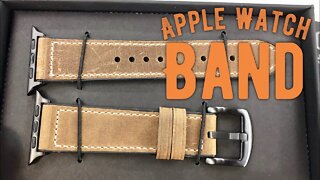 Olive Brown Leather Silicone Hybrid Sport Apple Watch Band by Sunkong Review