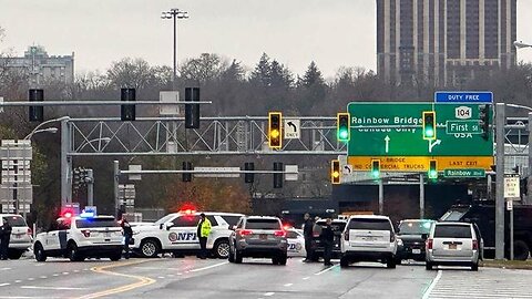 BREAKING: Video Shows Car Speeding Toward Rainbow Bridge, Striking Curb, Going Airborne & Exploding