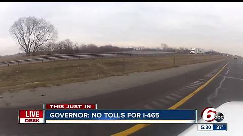 Indiana Department of Transportation told plans for tolls on the Indiana interstates should not include I-465