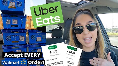 Uber Eats Driver Ride Along | Accept Every Walmart Order | Part 2