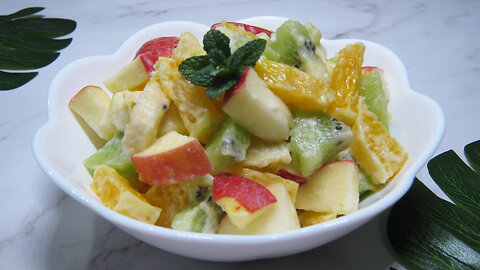 Delicious fruit salad in 5 minutes | Fruit salad with yogurt recipe