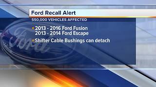 Ford issues recall for 550K Ford Fusion, Ford Escape vehicles due to rollaway risk