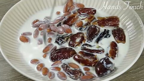 Dates , Almonds and milk 🍼 mix it n see the results 😋