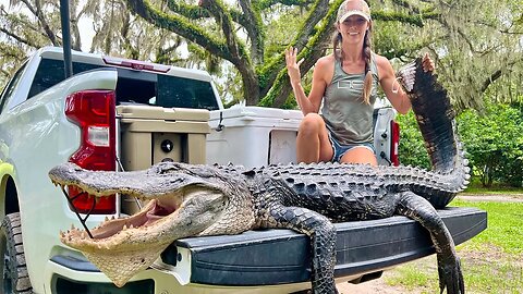 Catching a Big Gator Right Before A Cat 3 Hurricane