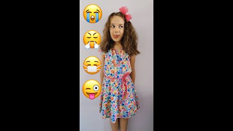 Funny Kids Emoji Challenge 😭😤😷😜😍