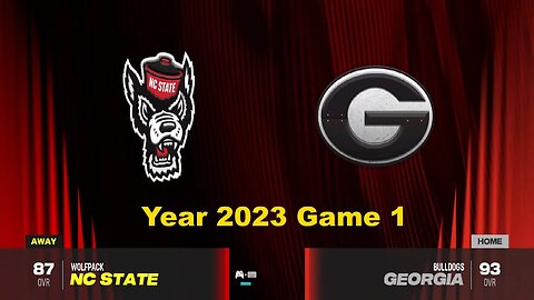 CFB 24 NC State Wolfpack Vs Georgia Bulldogs Year 2023