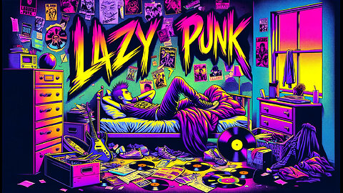 "Lazy Punk" ~ AI-Created Punk Rock Lazy Days Anthem | Suno AI x Pika AI | AI Music Video