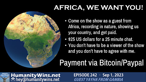 Episode 242 - Guest Yayha from Gambia: Africa you are on the show!