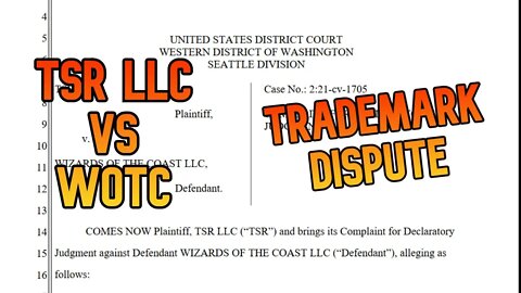 TSR Refiles Suit Against WOTC In A Trademark Dispute