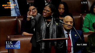 Democrat Bush meltdown in the House defending Rashida Tlaib and her call for genocide against Israel.