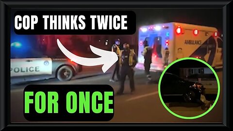 🍁🚔🎥 (Observing ONLY) Car Crash - Cop Hesitates To Engage!