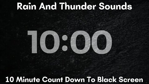 Rain and Thunder Sounds / Black Screen / 10 Hours