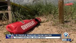 15 people rescued from rip current in Delray Beach