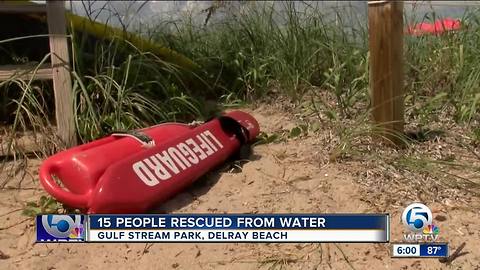 15 people rescued from rip current in Delray Beach