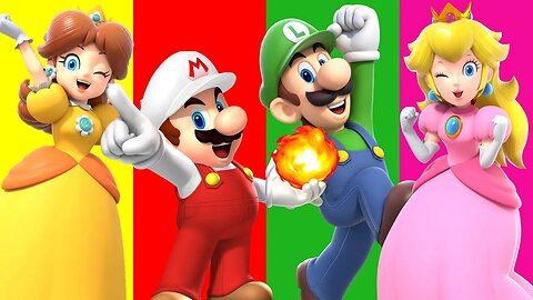 Mario Party Superstars - Fire Mario vs Luigi vs Yoshi vs Rosalina