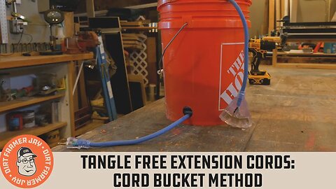 The Cord Bucket Method for Tangle-Free Extension Cords!
