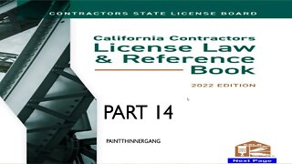 2022 NEW California Contractors License Study Guide (Law & Business) Part 14