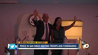 Pence in San Diego meeting troops and fundraising