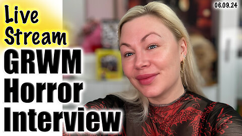 LIVE GRWM Horror interview.... 15 Min make up ... lol oh my