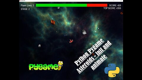 Asteroids - 07 - Adding Asteroid Class Init Method | Python | Pygame | Walkthrough | Coding