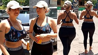 Neha Bhasin Flaunts Her Huge Cleavage In Sports Bra At Gym 😍🔥