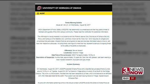 UNO alerts students of reported sexual assault on campus