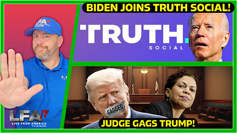 TRUMP GAGGED/BIDEN JOINS TRUTH! | LIVE FROM AMERICA 10.16.23 5pm