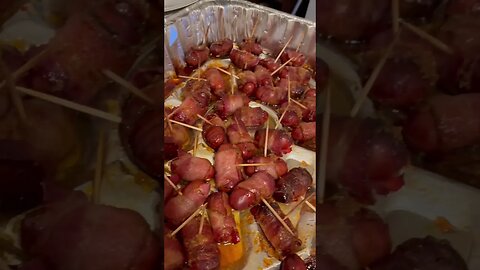 Bacon wrapped smokies finale