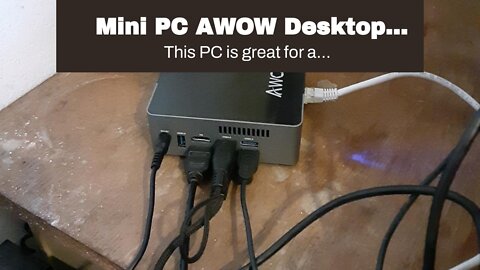 Mini PC AWOW Desktop Computer Intel Celeron N3450 Windows 10 Pro 6GB DDR4 128GB SSDBurst Frequ...