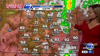 Cooler, with storms likely in Denver on Saturday