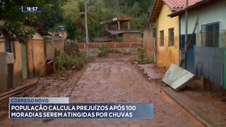 Córrego Novo: População calcula prejuízos após 100 moradias serem atingidas por Chuvas.