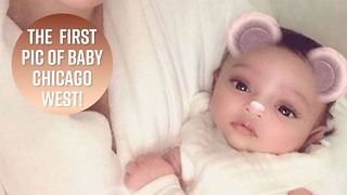 Kim K finally shares first photo of baby Chicago