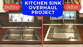 Kitchen Makeover by Installing a New Updated Sink | DIY Sink & Faucet Replacement