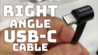 90 Degree Right Angle USB-C Cable by Sunguy Unboxing