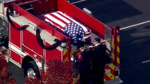 Funeral procession for fallen Greenfield firefighter Scott Compton