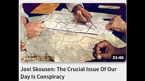 Joel Skousen: The Crucial Issue Of Our Day Is Conspiracy