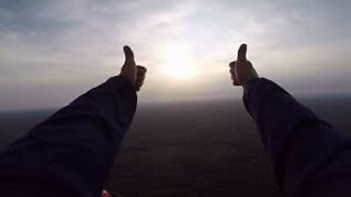 Young daredevil risks his life just for a view