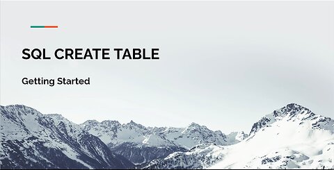 SQL CREATE TABLE Tutorial