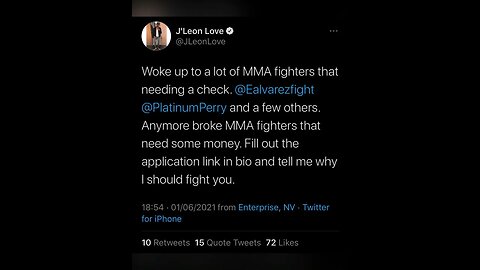 J’Leon Love gets ratio’d on Twitter turns down fights with Eddie Alvarez and Ray Robinson