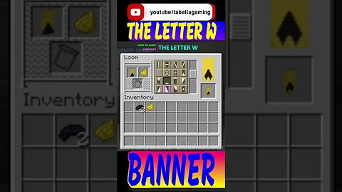 How To Make The Letter W Banner | Minecraft