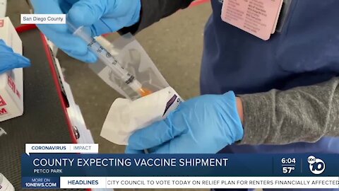 San Diego County expecting COVID-19 vaccine shipment