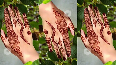 Beautiful henna design for hand