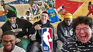 AMERICAN FOOTBALL PLAYERS REACT TO NBA CROSSOVERS