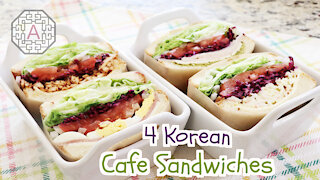 4 Korean Cafe Sandwiches (4가지 카페 샌드위치) | Aeri's Kitchen