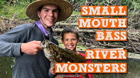 S2:E26 Smallmouth Bass River Monsters | Kids Outdoors